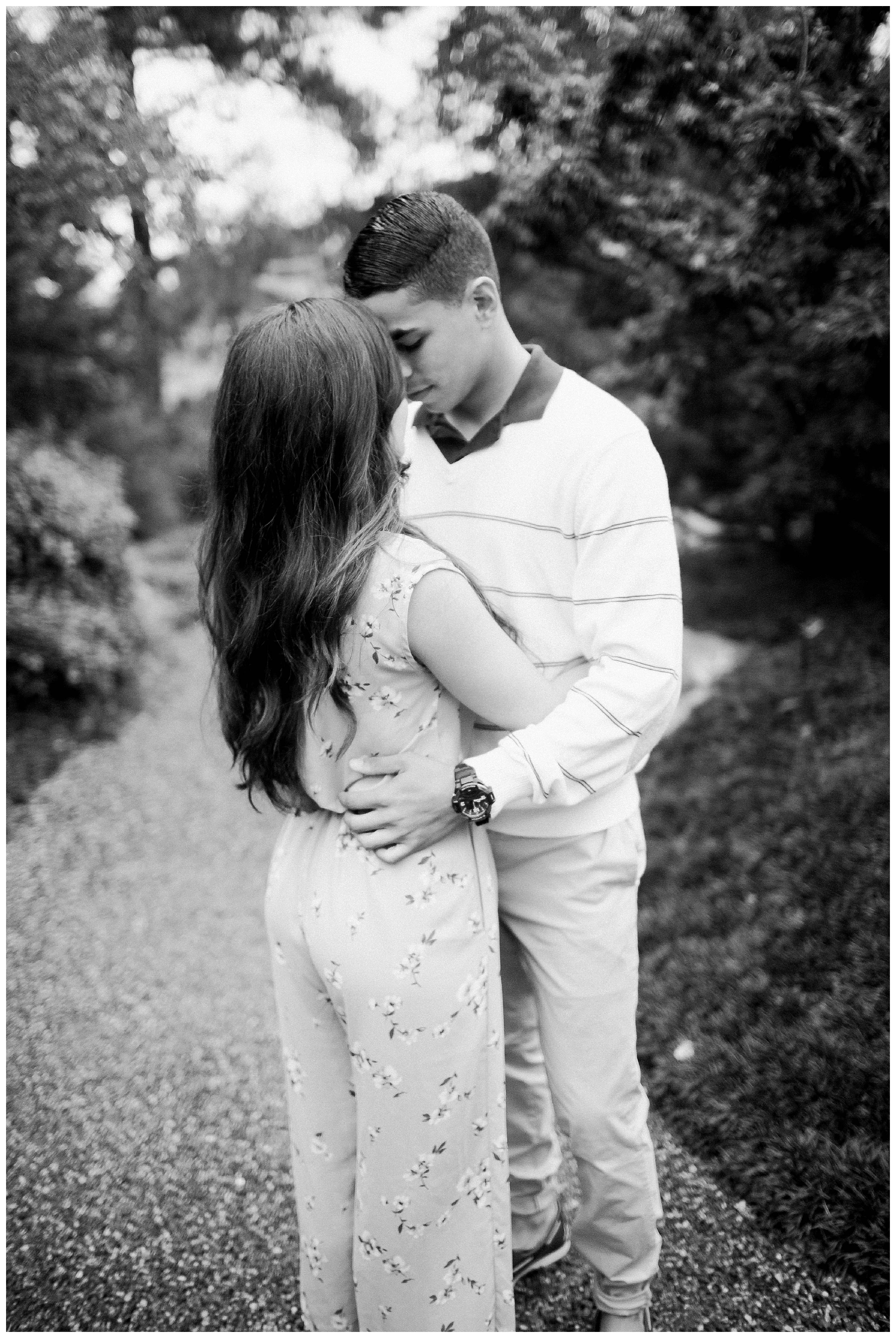 romantic proposal at the Norfolk Botanical Gardens Luke and Ashley Photography