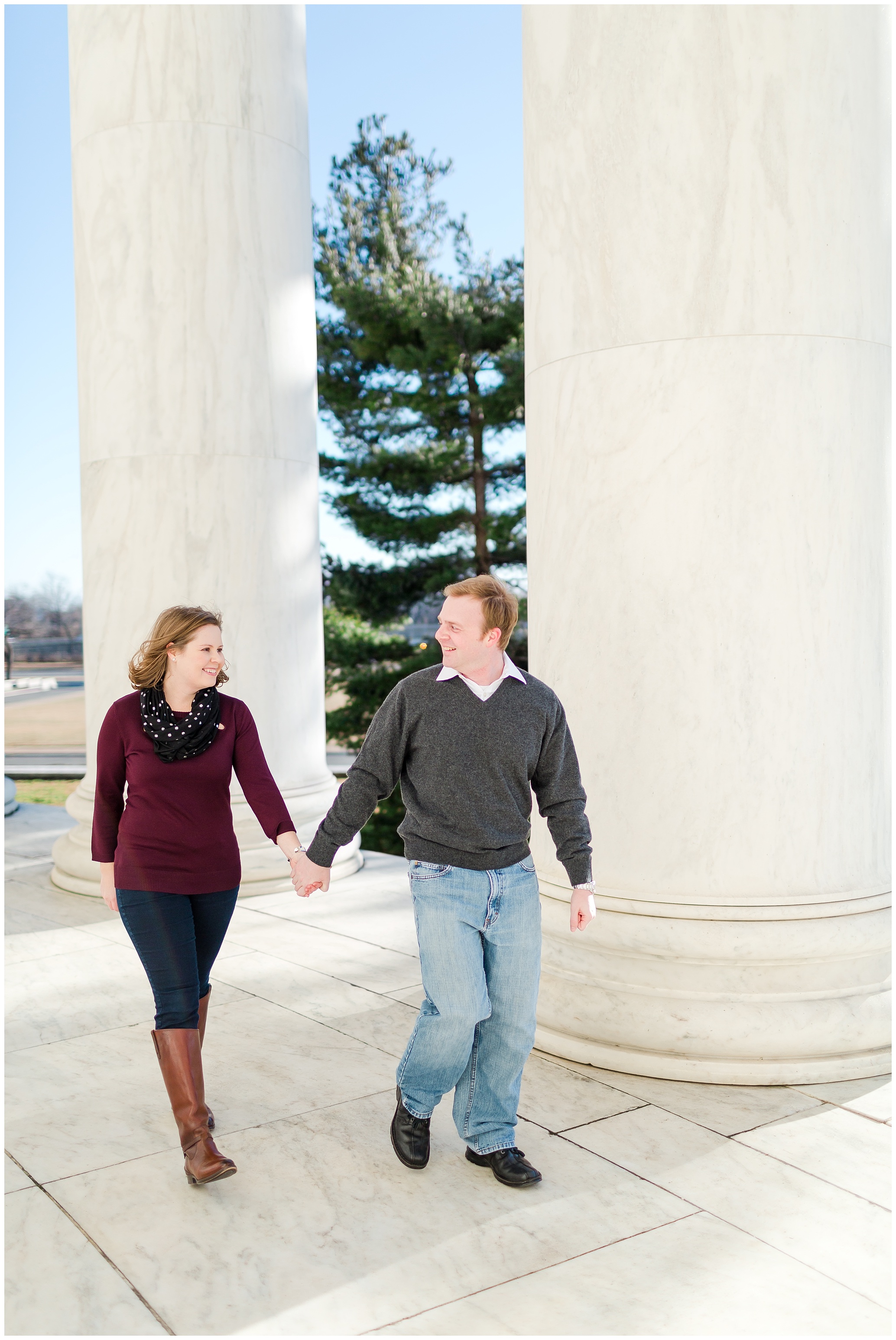Jefferson Memorial Engagement Session Luke and Ashley Photography
