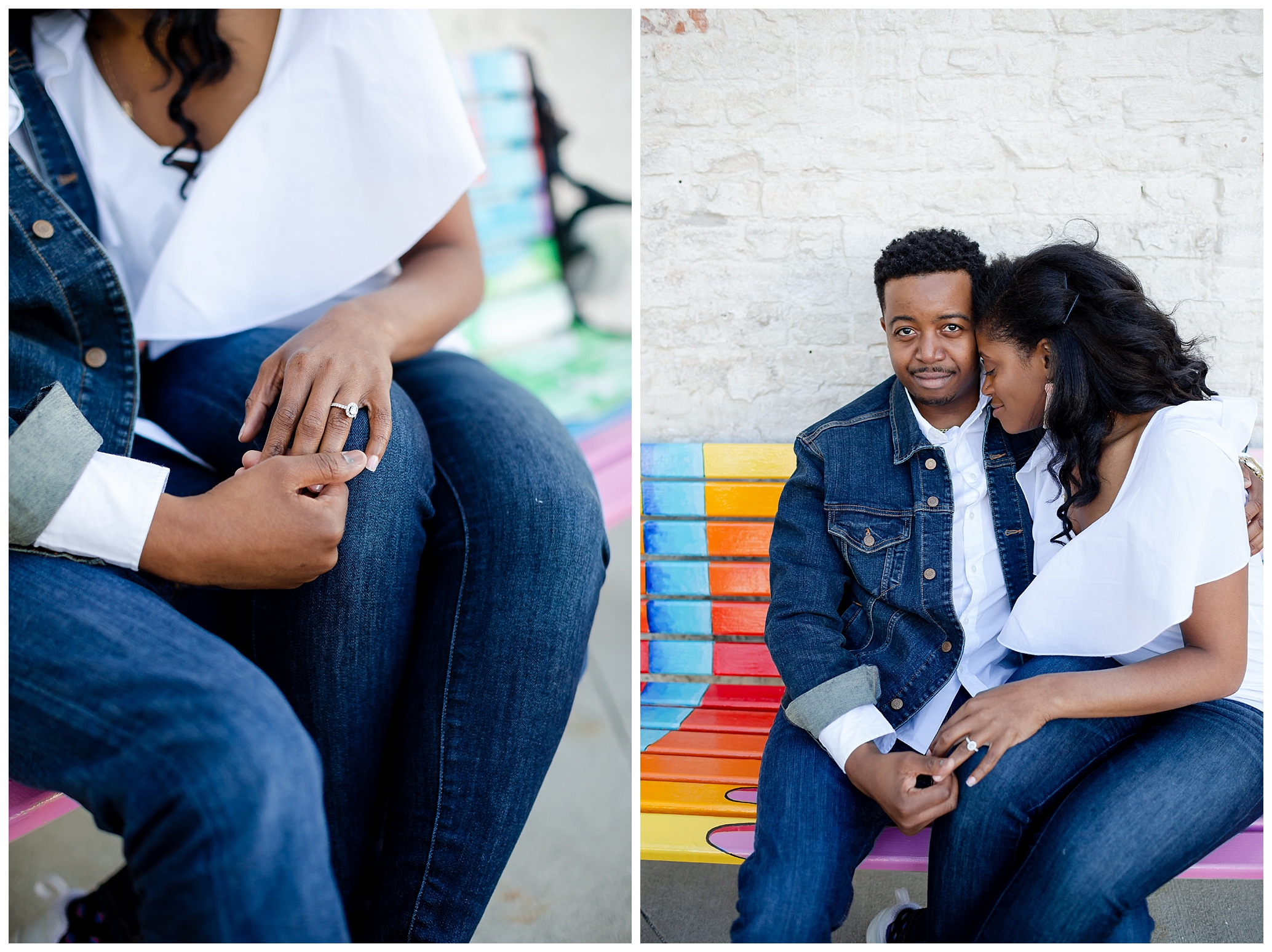 Norfolk Virginia Engagement Session at the Neon District Virginia Wedding Photographer Luke and Ashley Photography