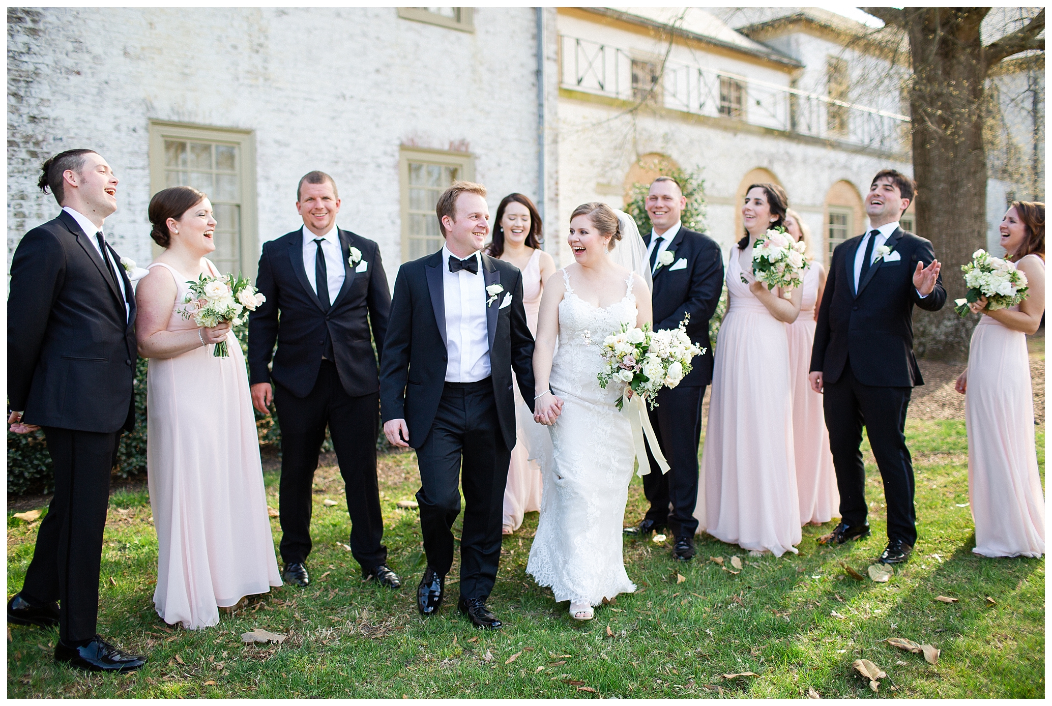 classic blush wedding Virginia Wedding Photographers Luke and Ashley Photography