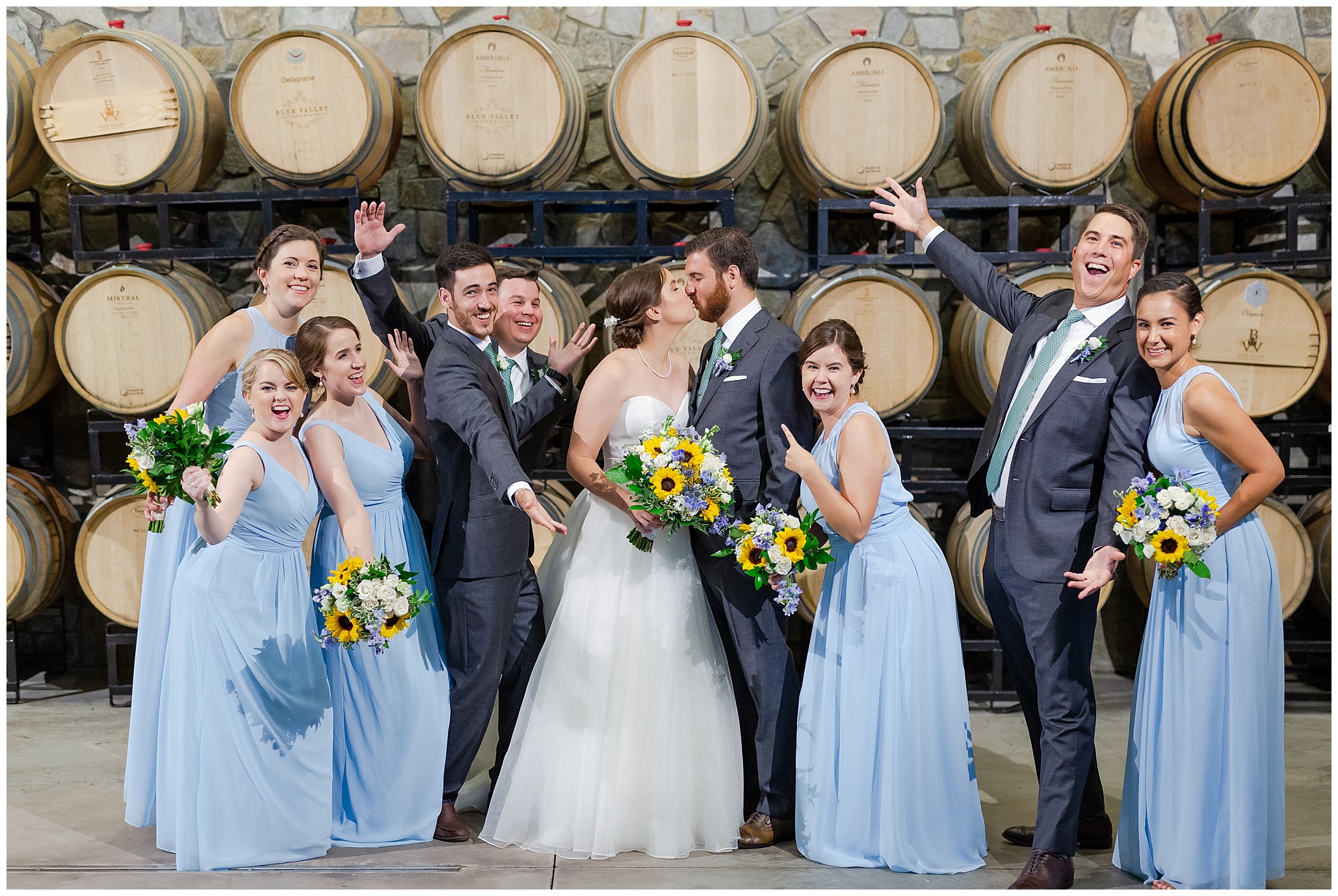 Blue Valley Vineyard and Winery Wedding Virginia Wedding Photographers Luke and Ashley