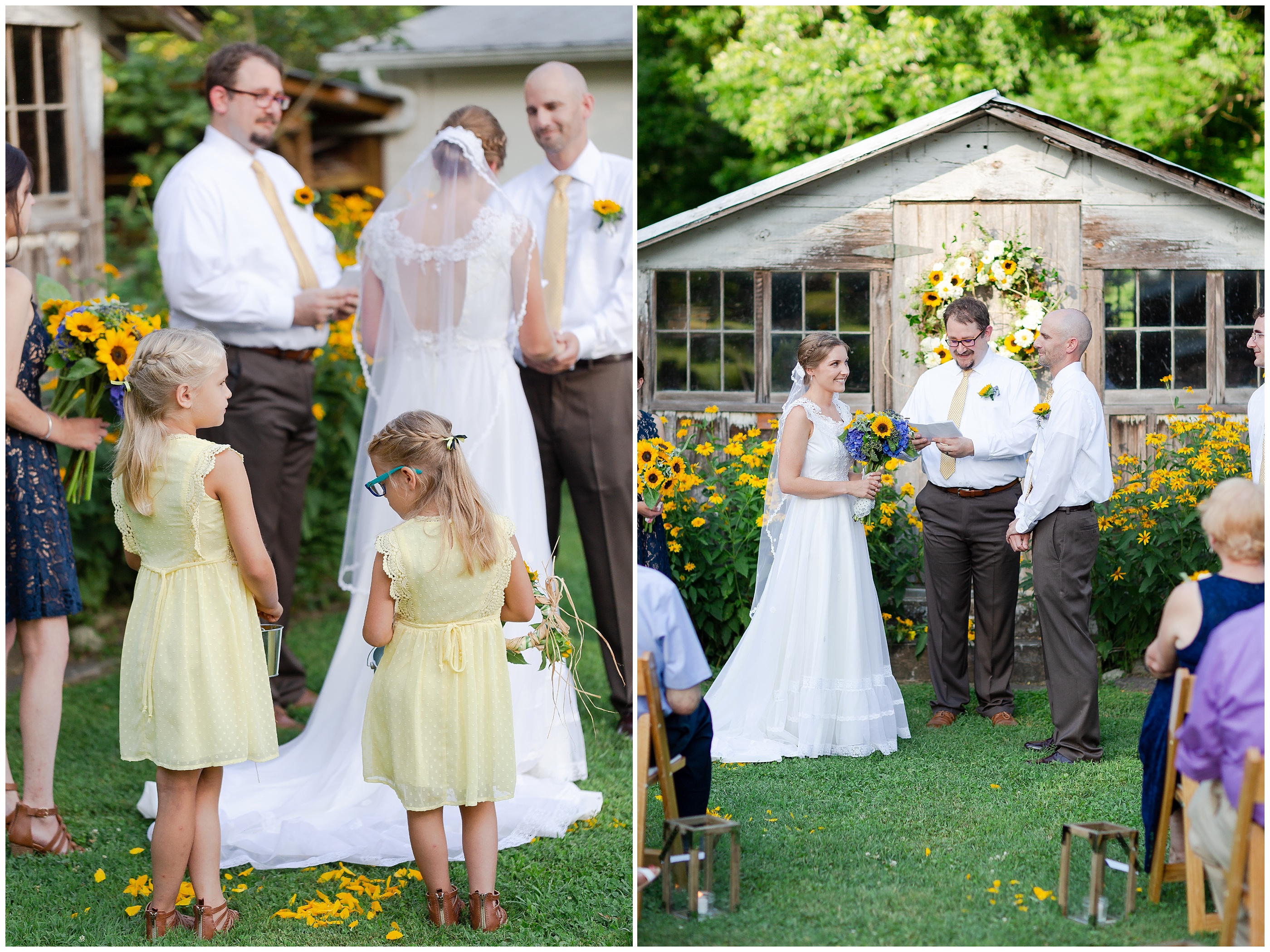 Small Backyard Wedding Ceremony Virginia wedding photographers Luke and Ashley Photography 