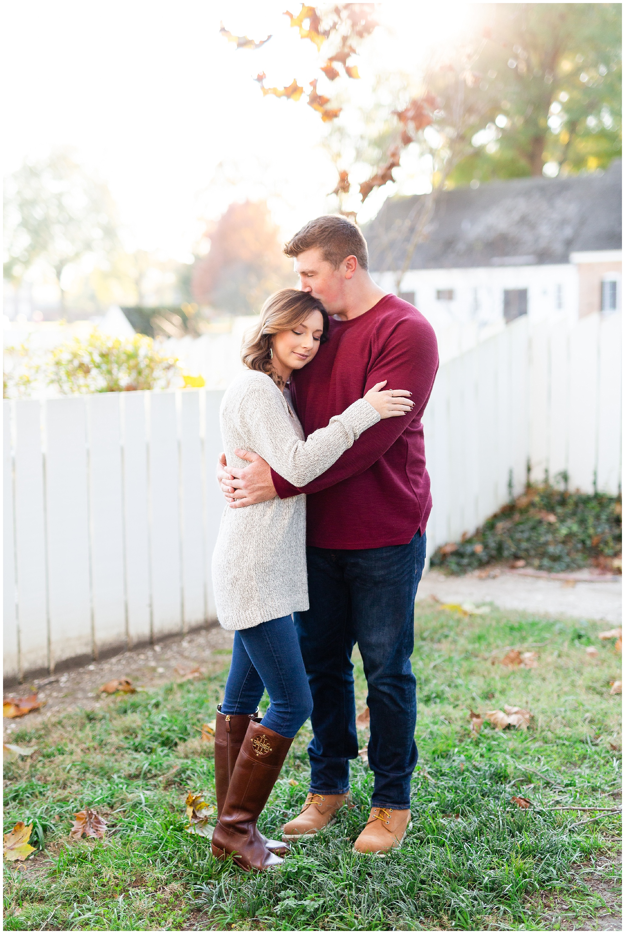 Fall Engagement Photos in Williamsburg VA