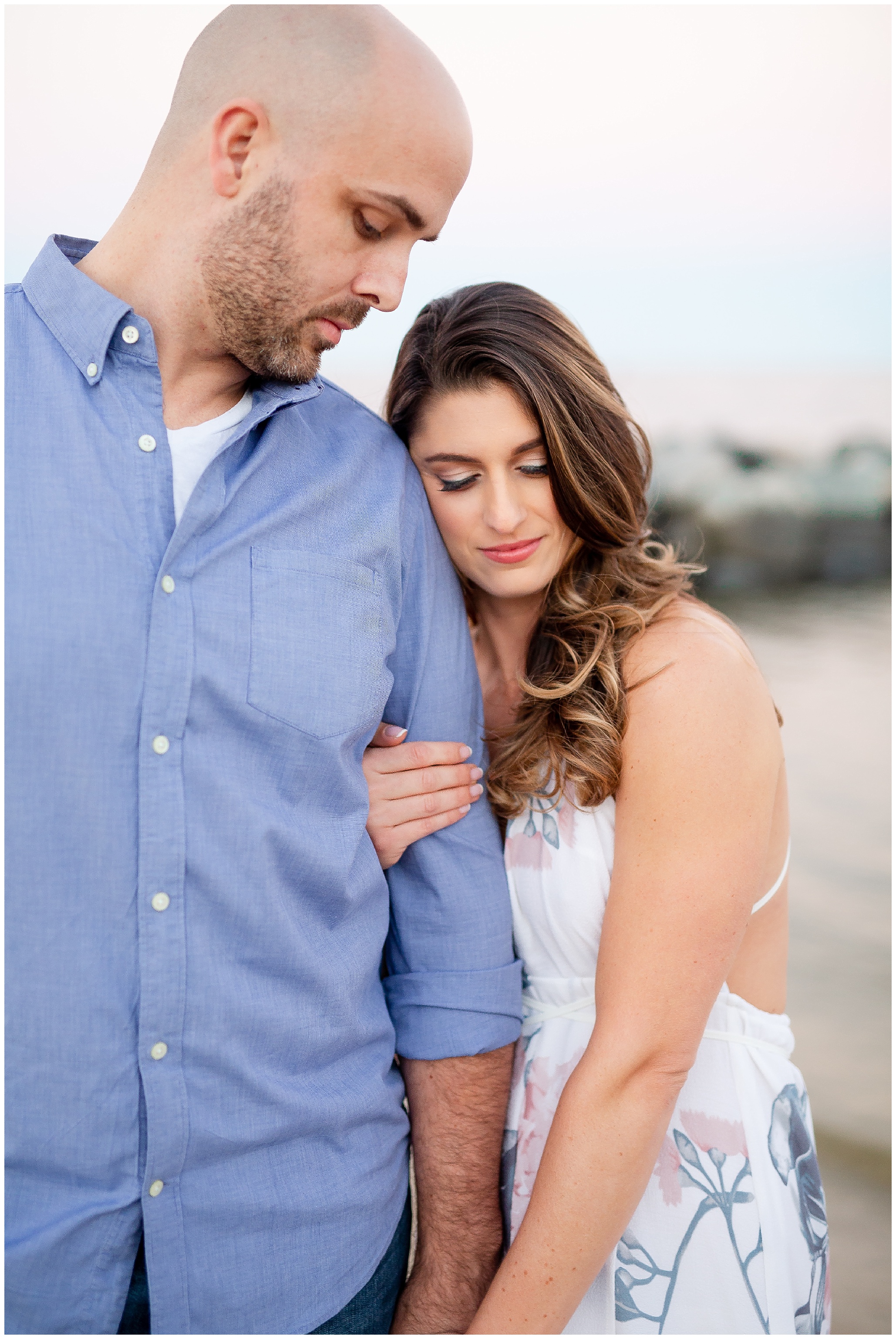 Yorktown Beach Engagement Session with Luke and Ashley Photography