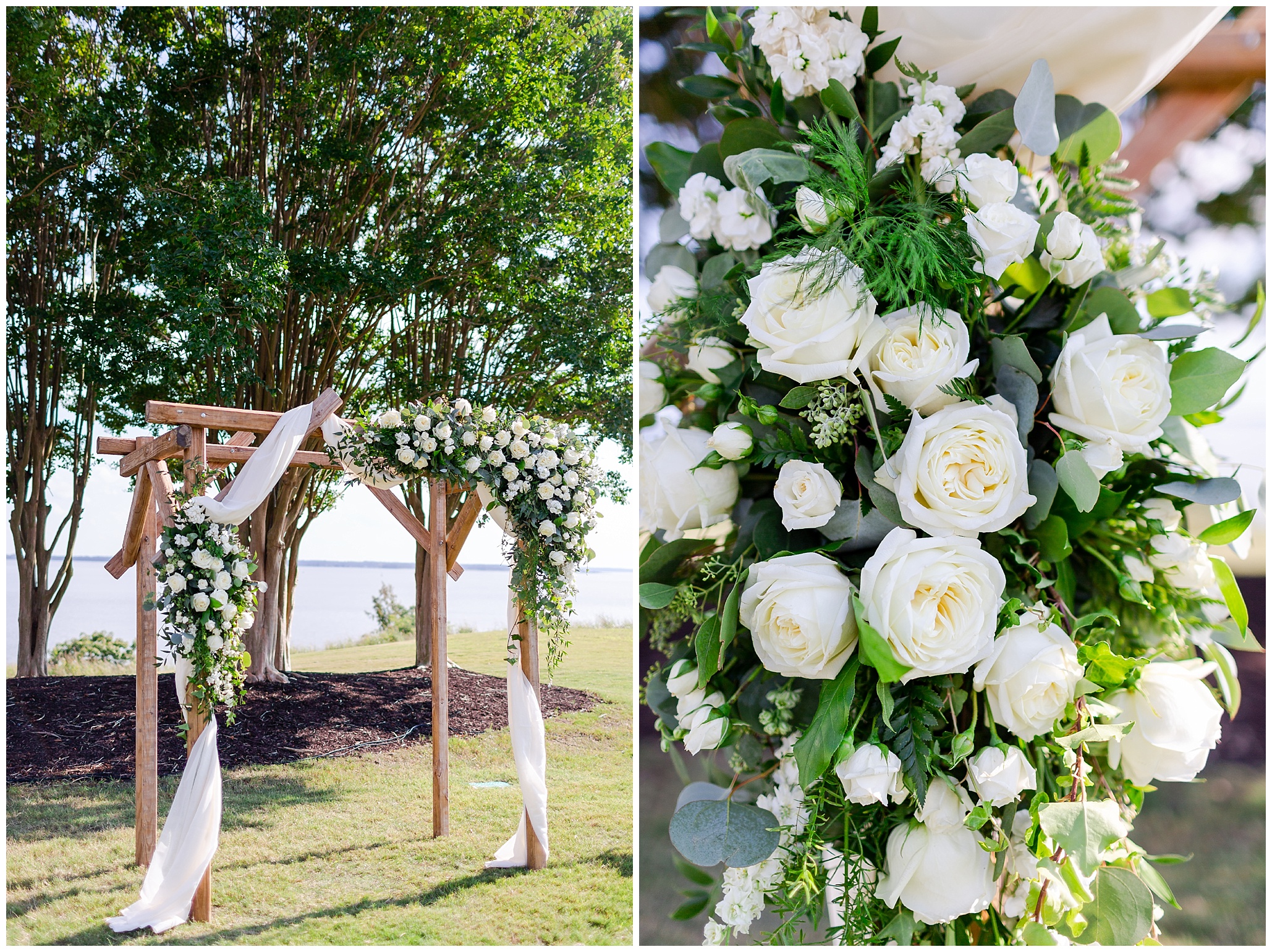 green and white wedding at Kingsmill Resort Luke and Ashley Photography 