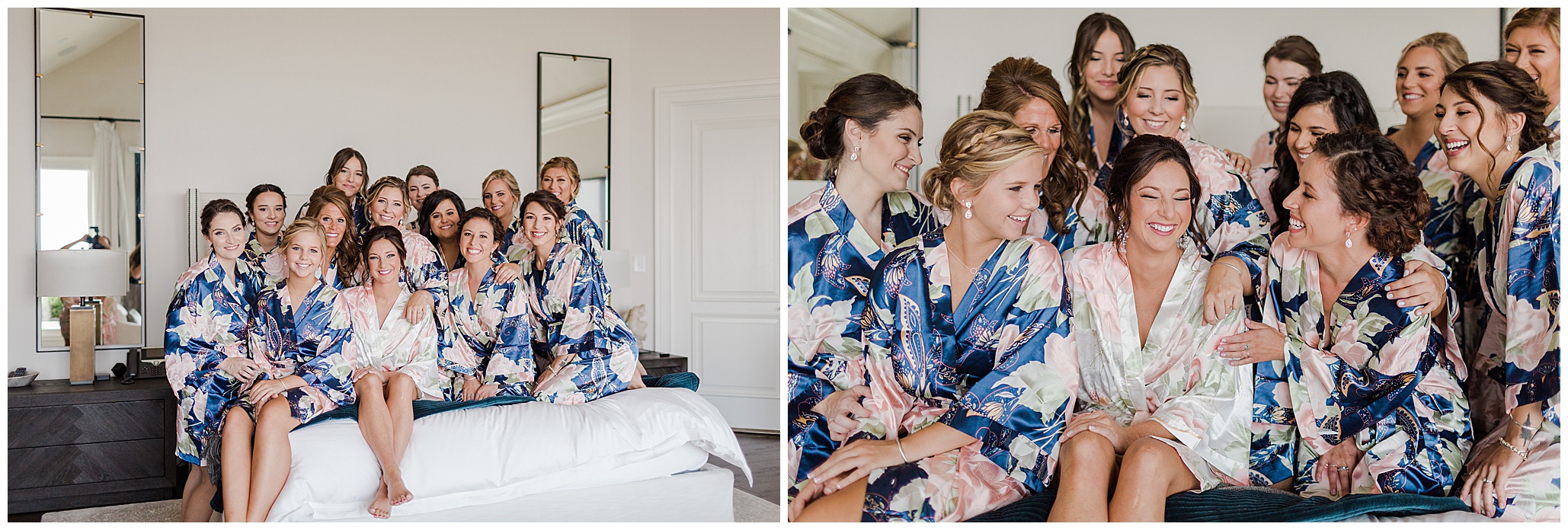 Bridesmaids getting ready at Kingsmill Estate House Luke and Ashley Photography 