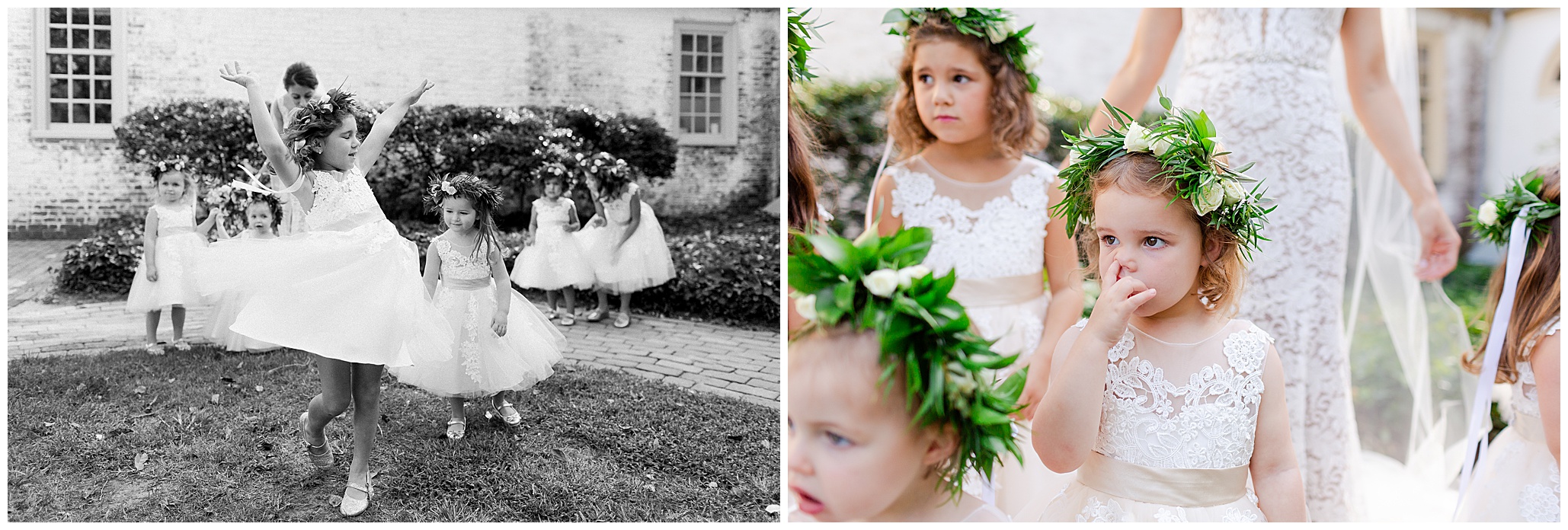 Flower girls at wedding Luke and Ashley Photography 