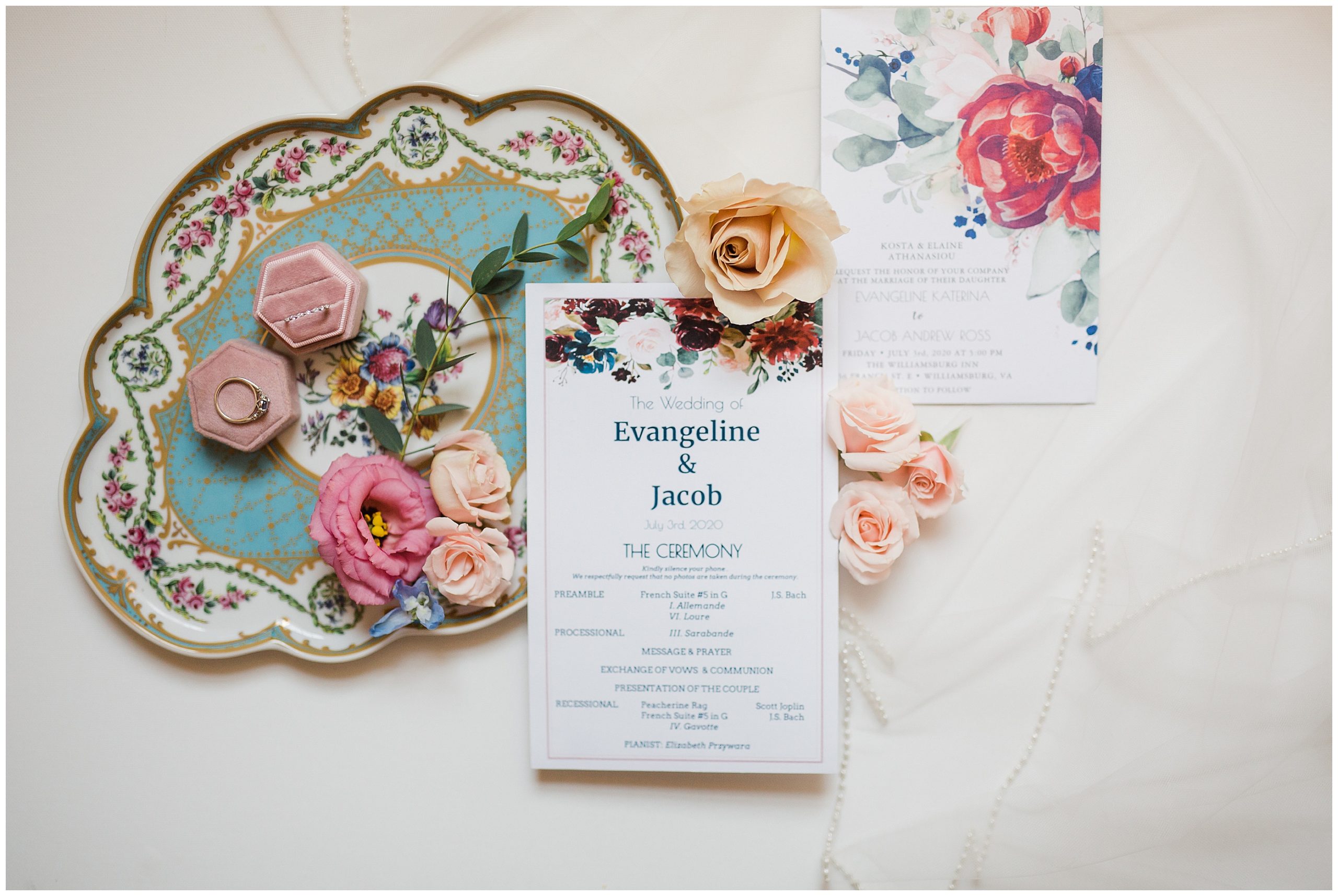 Floral Invitation Suite Luke and Ashley Photography