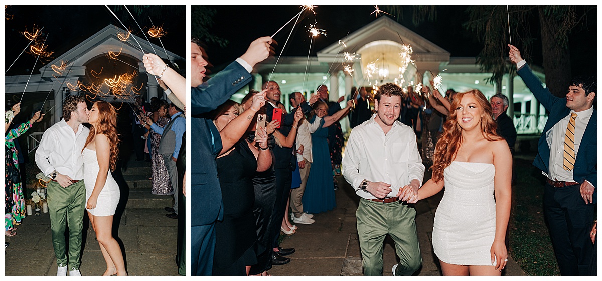 Sparkler Exit at Airlie Wedding Venue Luke and Ashley Photography 