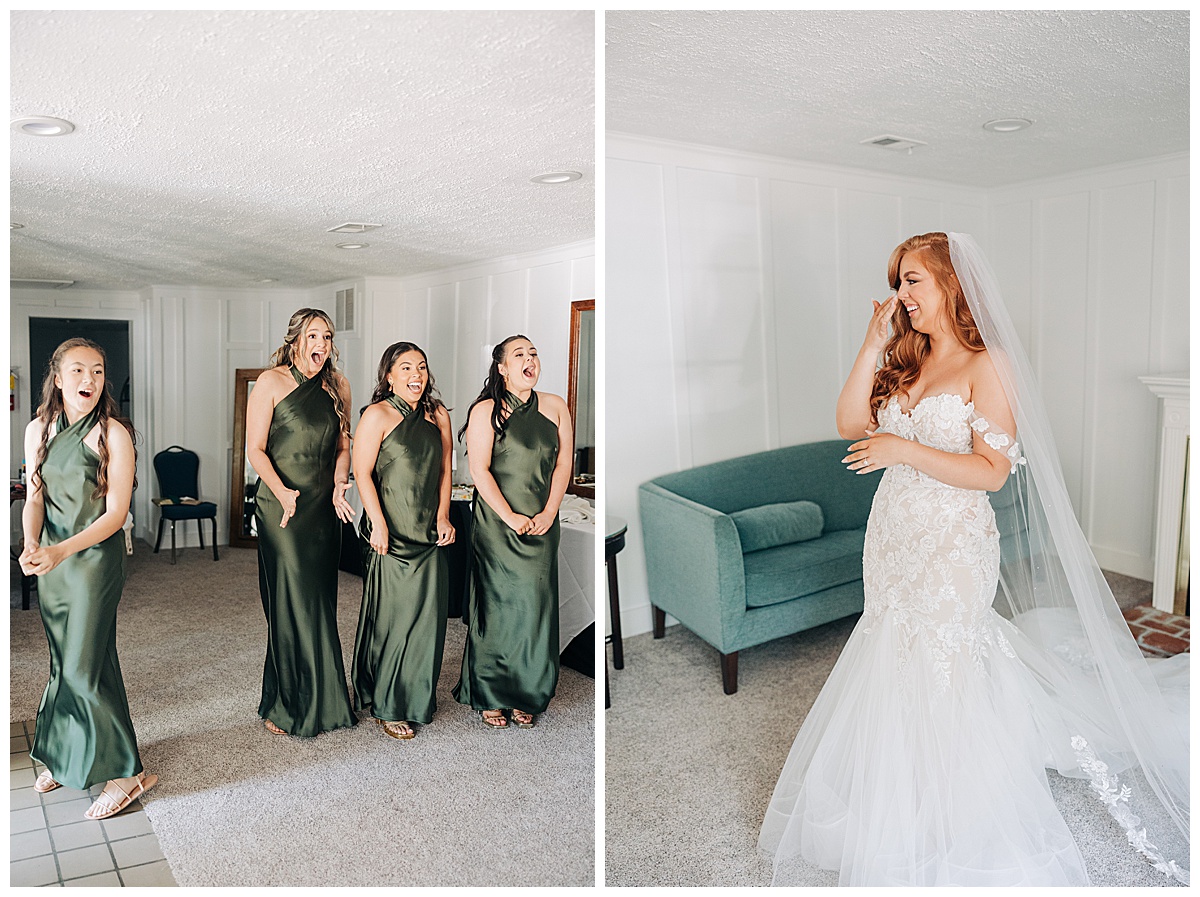 Bride First Look with Bridesmaids Luke and Ashley Photography 