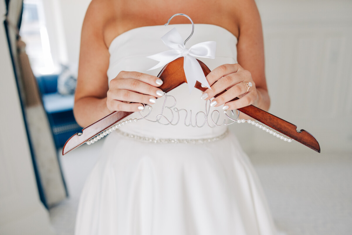 Bride hanger by Luke and Ashley Photography