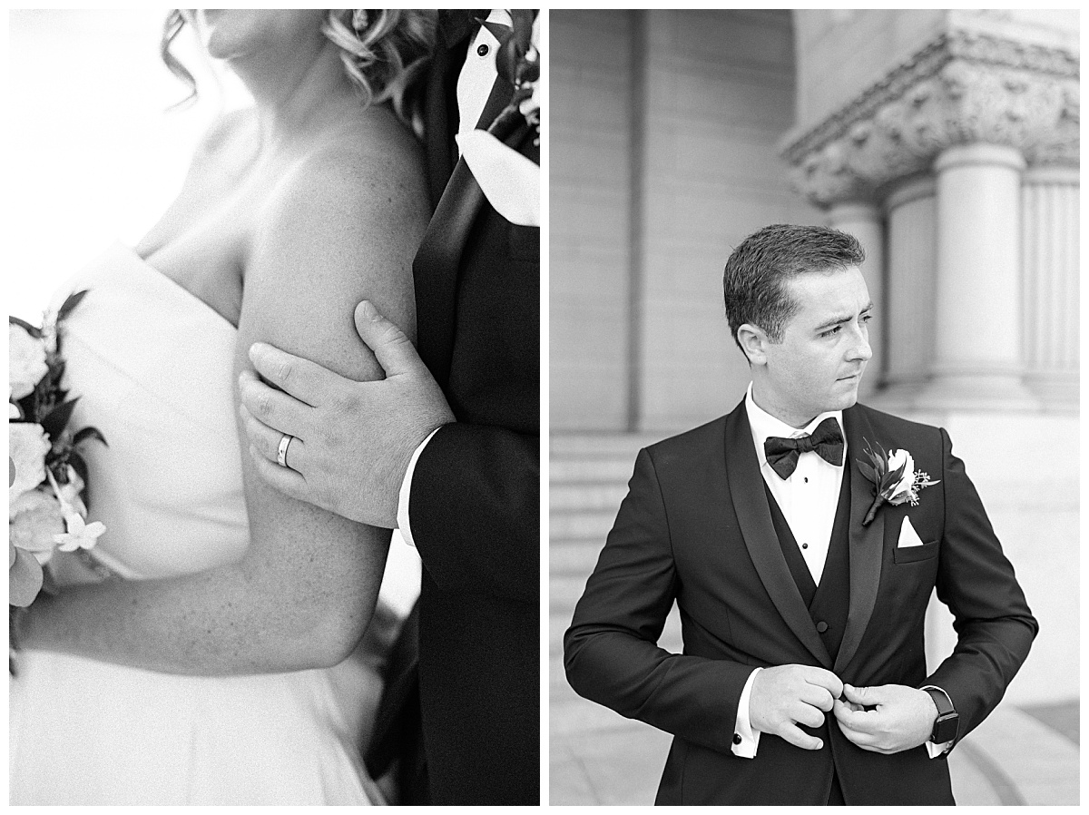 Groom holding bride by Luke and Ashley Photography