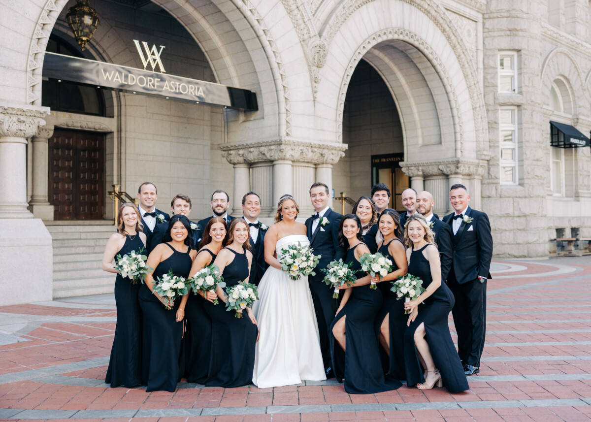 Bridal party at the Waldorf Astoria by Luke and Ashley Photography